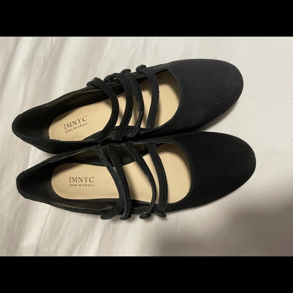 Isaac Mizrahi black ballet flats